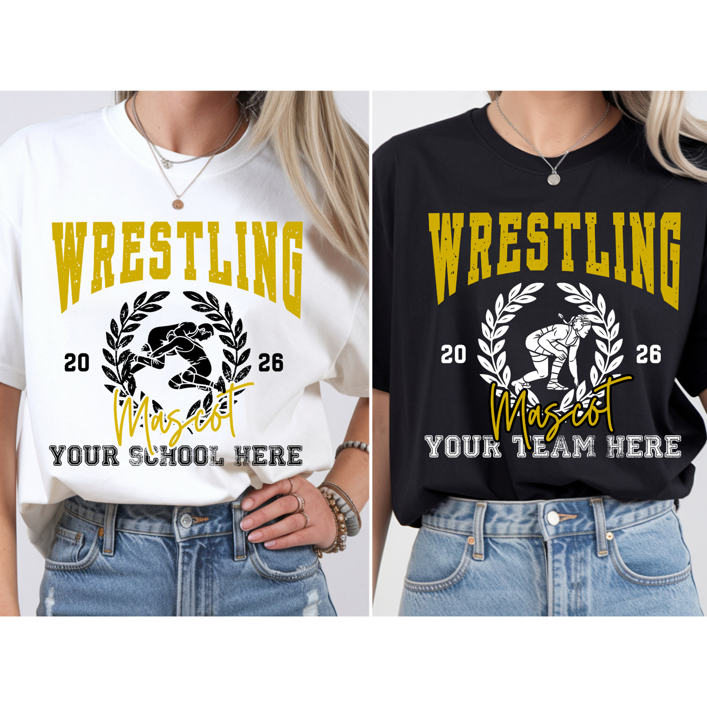 Wrestling Wreath Editable Canva Template