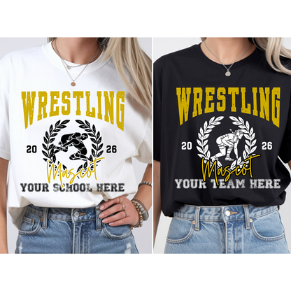 Wrestling Wreath Editable Canva Template