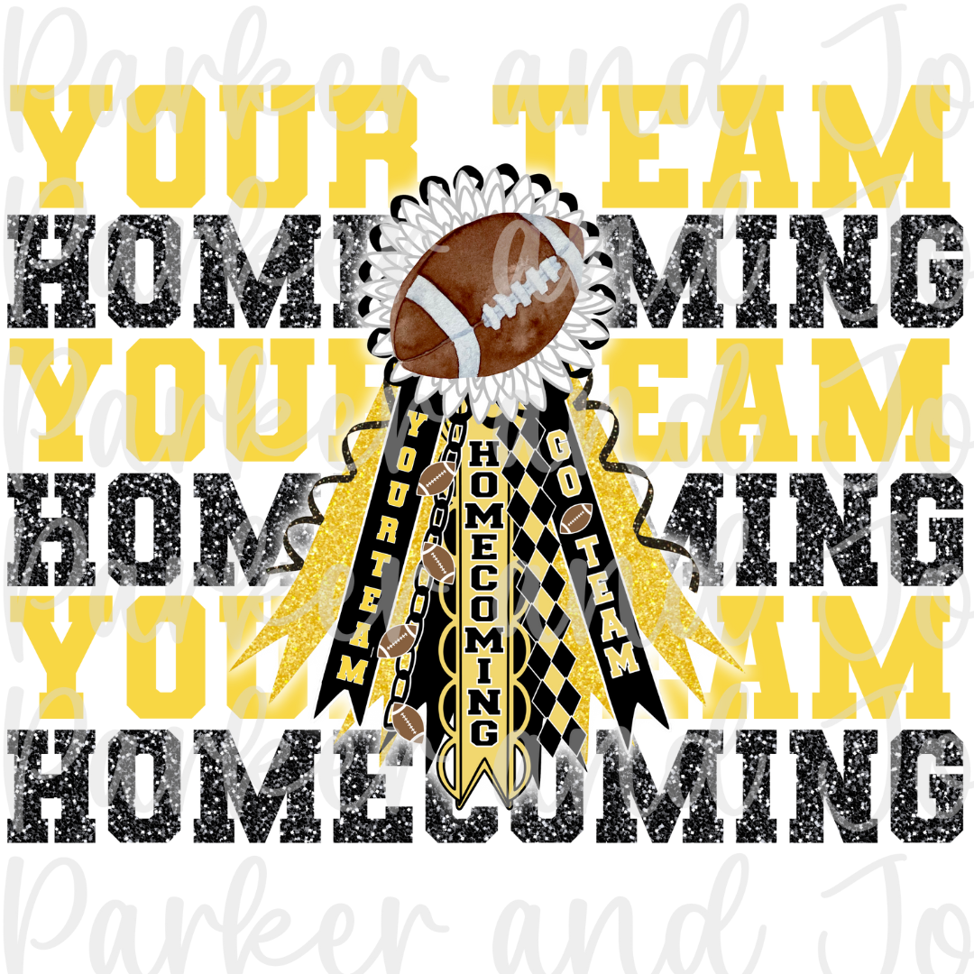 CUSTOM Homecoming Mum Ribbon PNG File