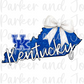 Kentucky Wildcats Faux Glitter State PNG File