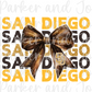 San Diego Padres Gold Glitter Bow PNG