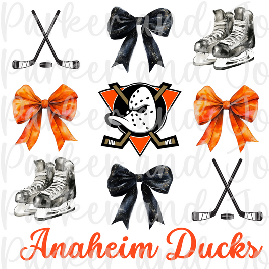 Anaheim Ducks NHL Coquette Bow PNG