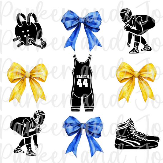 CUSTOM Wrestling Coquette Bow PNG File