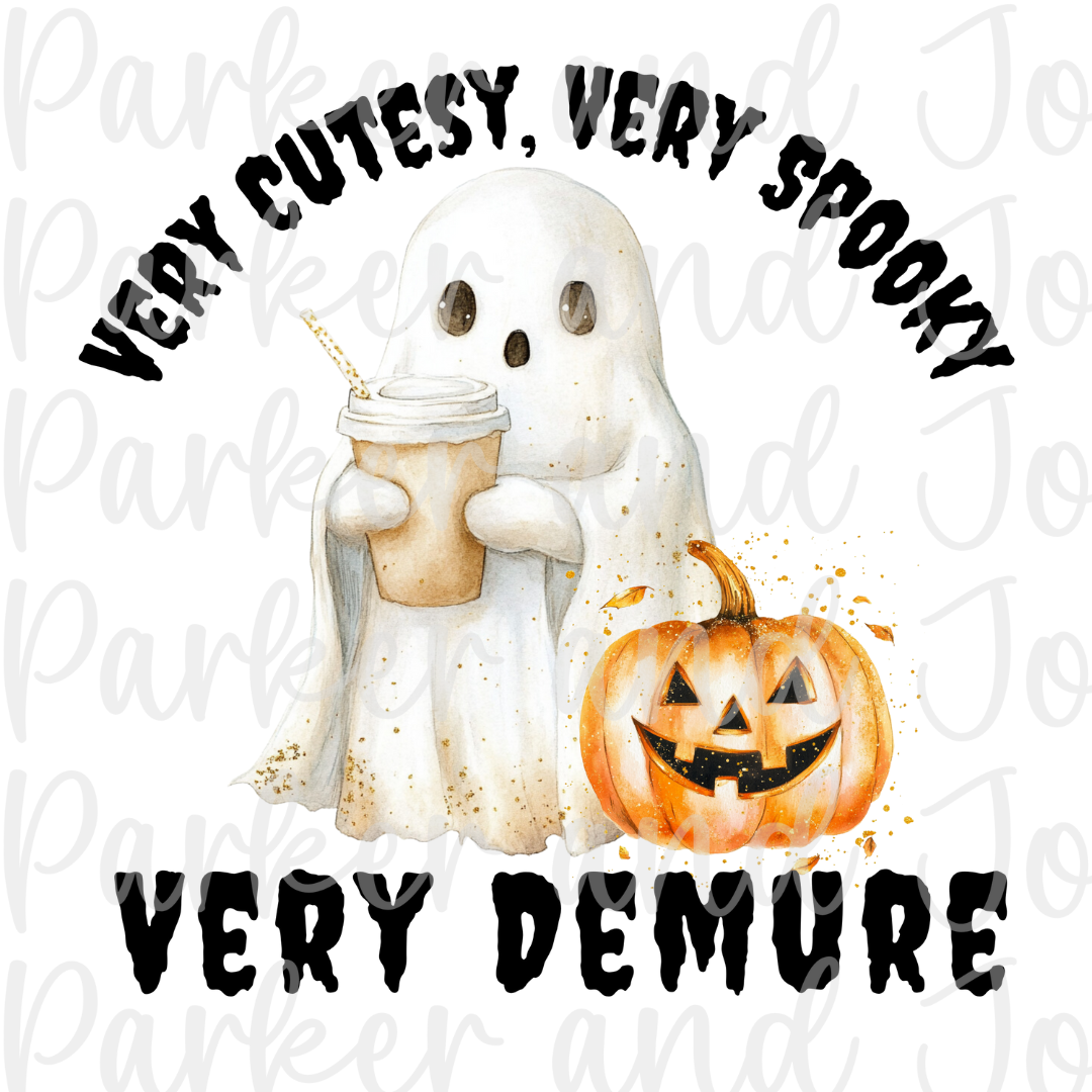 Very Cutesy, Very Spooky, Very Demure Halloween PNG