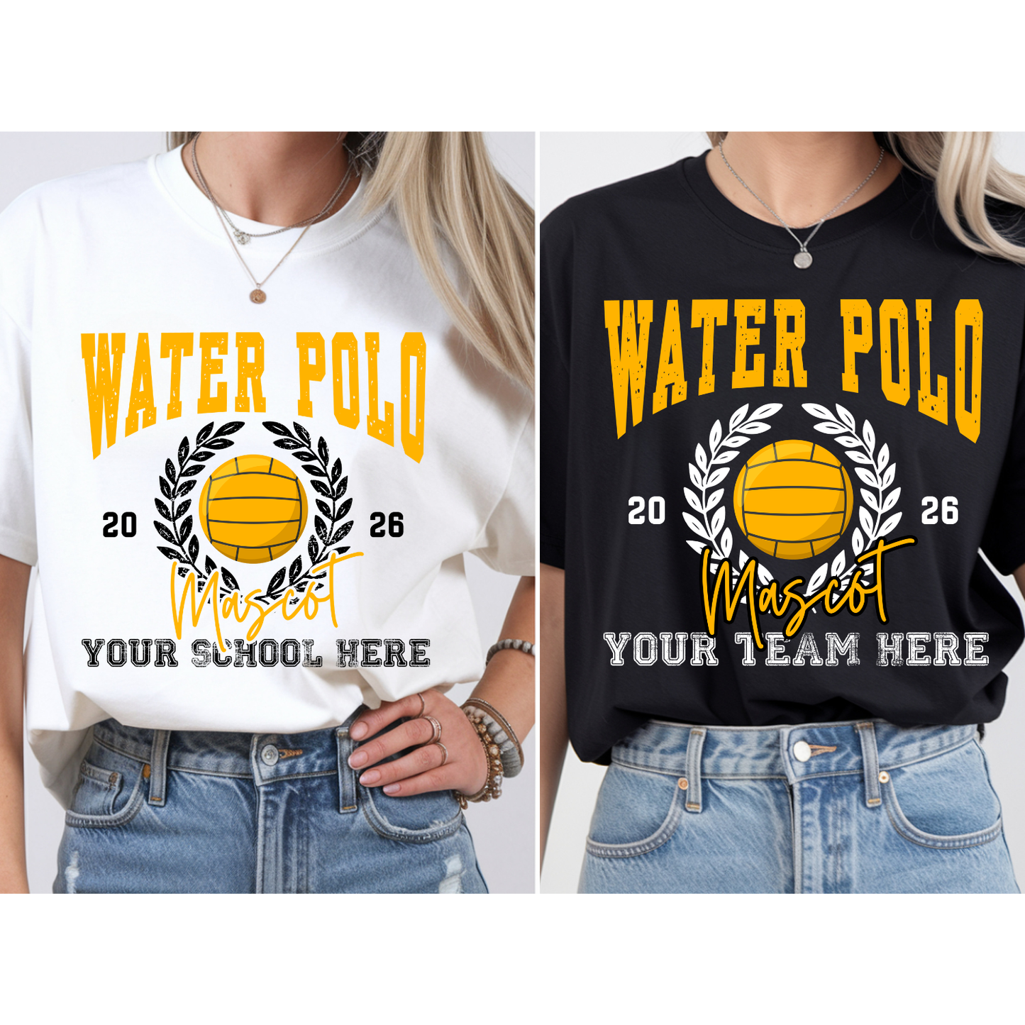 WATER POLO Wreath Editable Template
