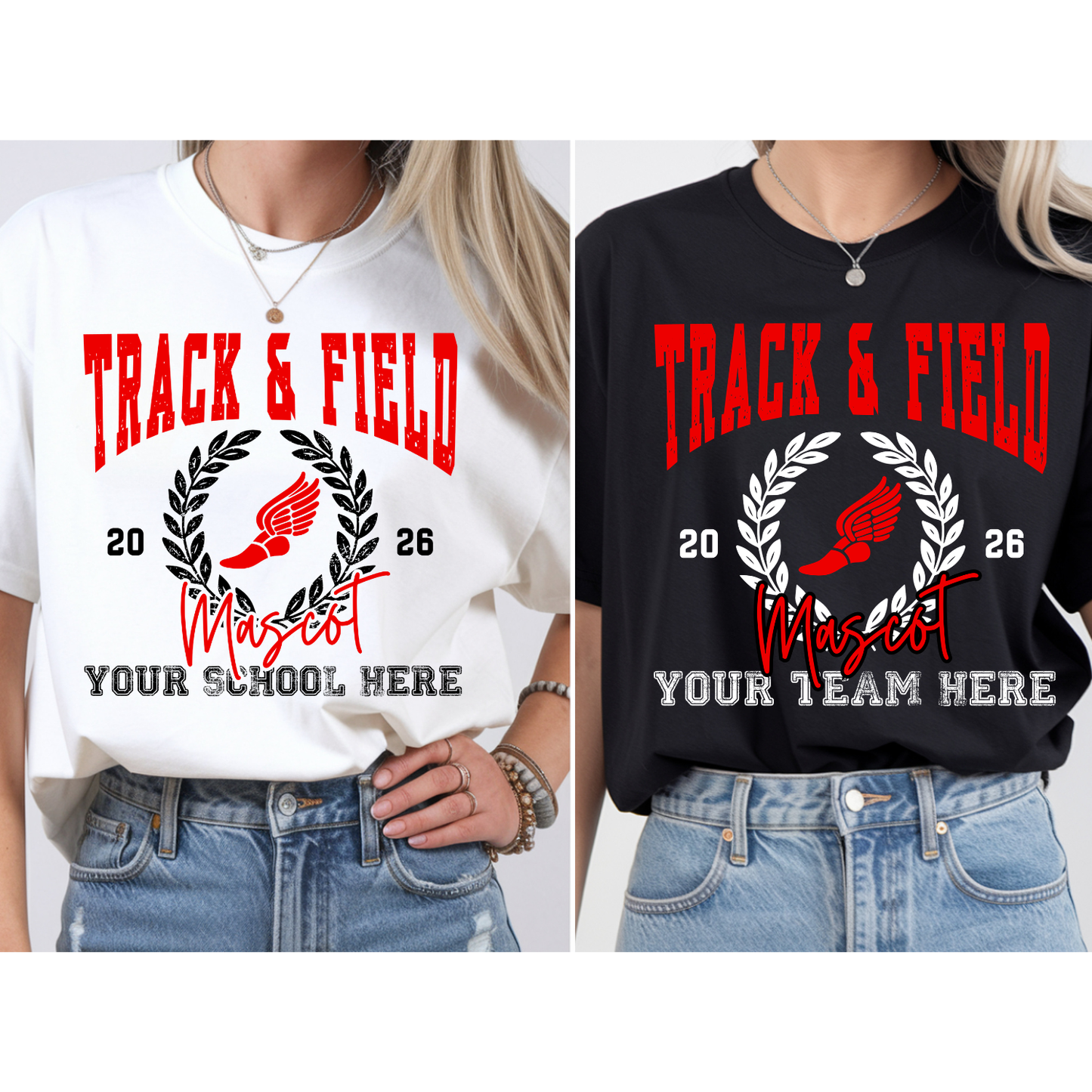 TRACK & FIELD Wreath Editable Canva Template