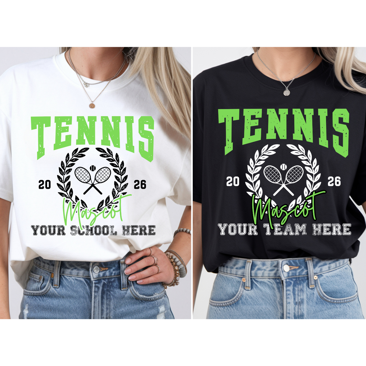 TENNIS Wreath Editable Template