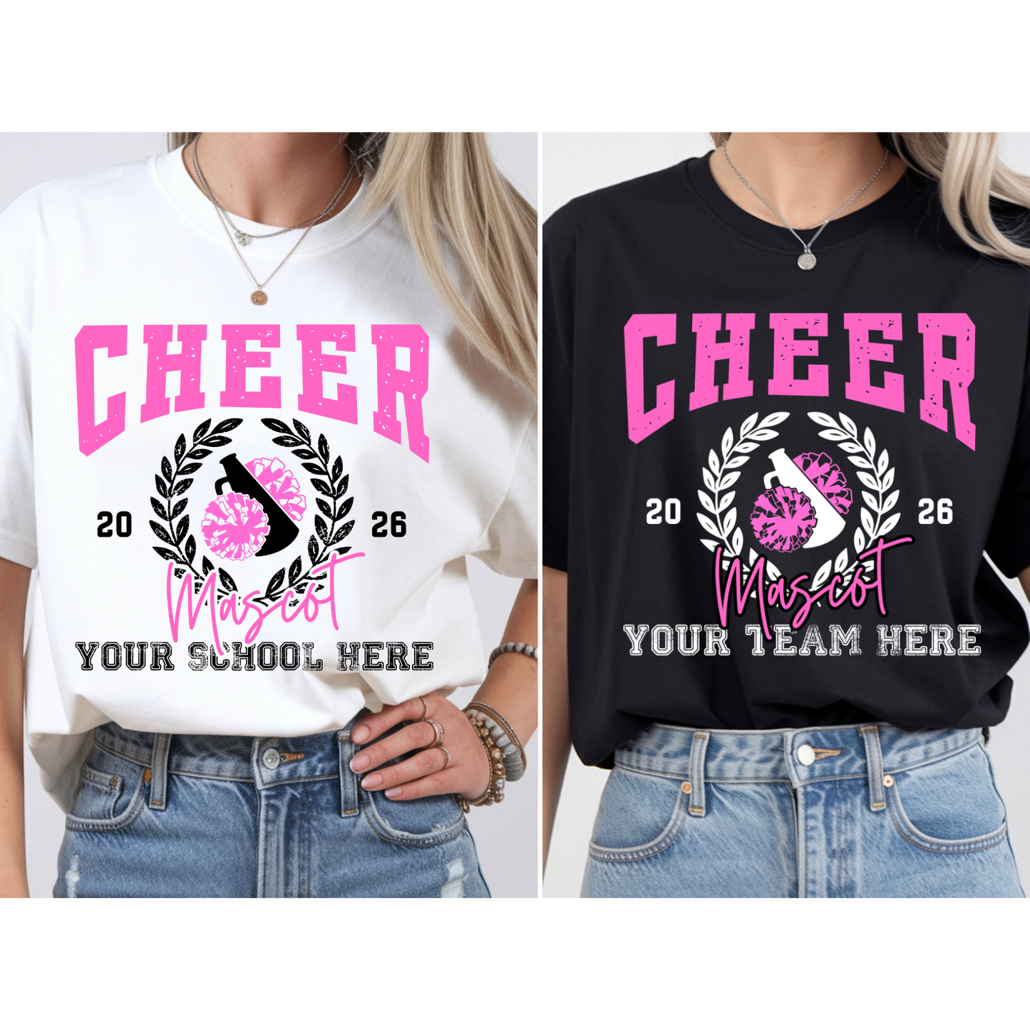 CHEER Wreath Editable Template