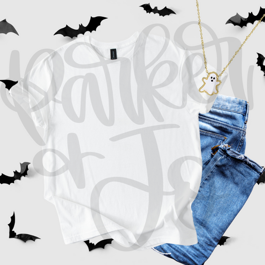 Gildan White Halloween Mockup