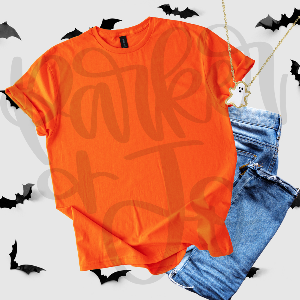Gildan Orange Halloween Mockup