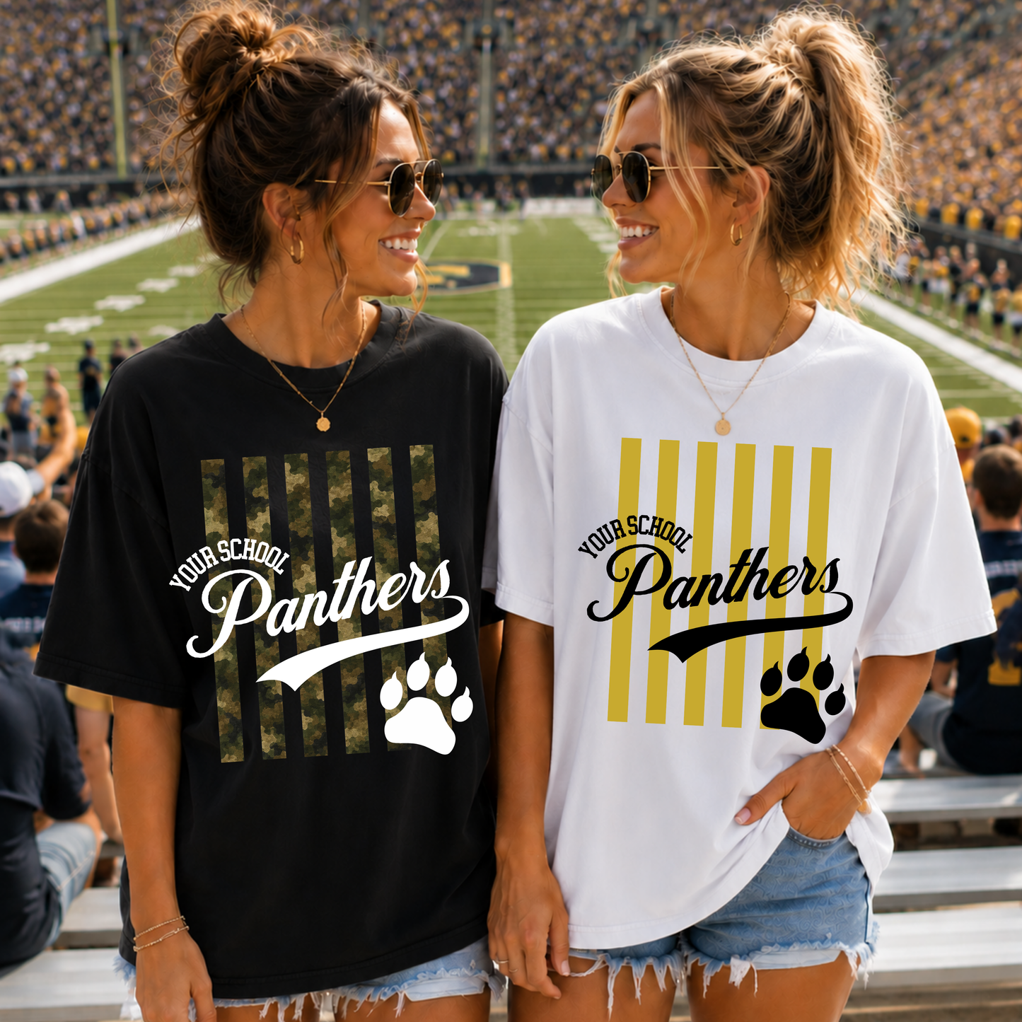 Camo Stripes School Spirit Editable Template | *blank mockup included