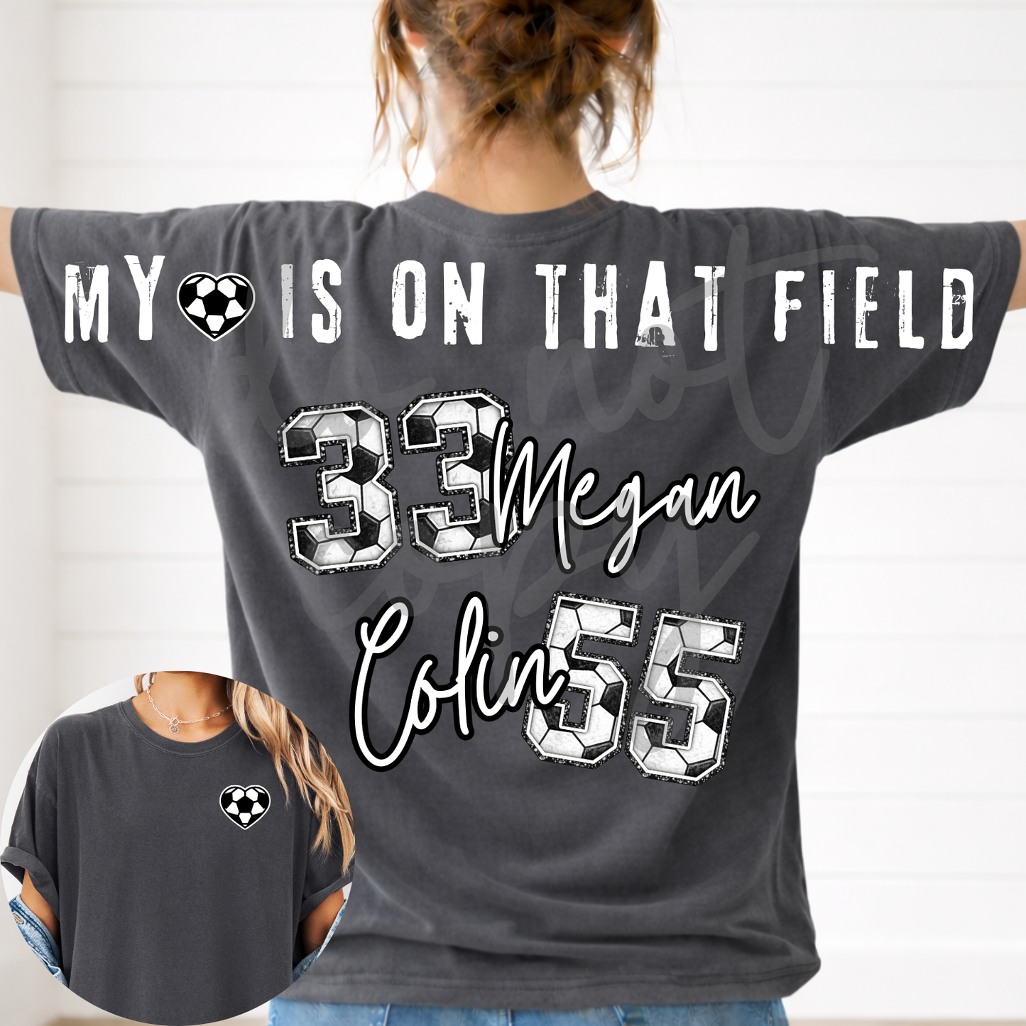 My Heart is on that field long soccer editable template