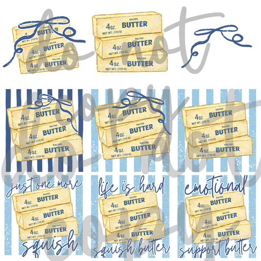 Parker & Jo™  Original Graphic Design Viral Squishy Butter PNG Bundle - 9 PNGs