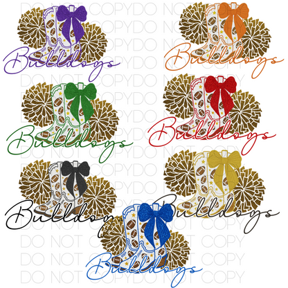 Drill Team Boots and Poms Canva Template