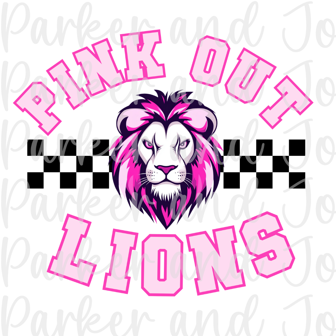 Pink Out Lions PNG