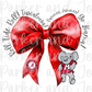 Alabama Crimson Roll Tide Trendy Coquette Bow PNG File