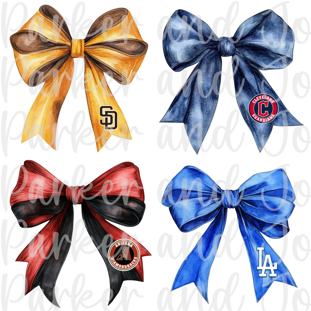 12 MLB Playoffs 2024 Team Bows Google Drive Bundle