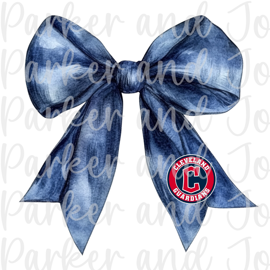 Cleveland Guardians Watercolor Bow PNG