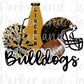 CUSTOM Football, PomPom, Cheer PNG File