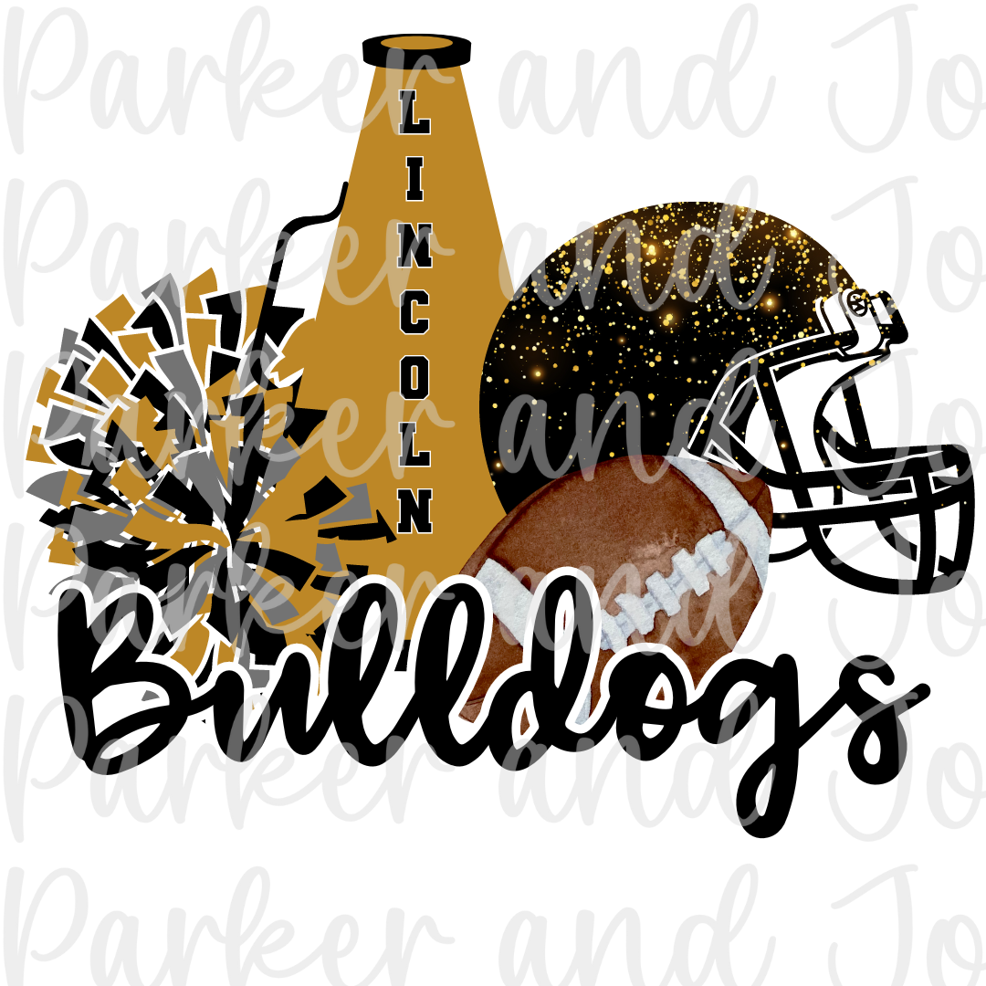 CUSTOM Football, PomPom, Cheer PNG File