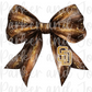 Padre Brown Glitter Bow PNG