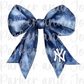 New York Yankees Watercolor Bow PNG