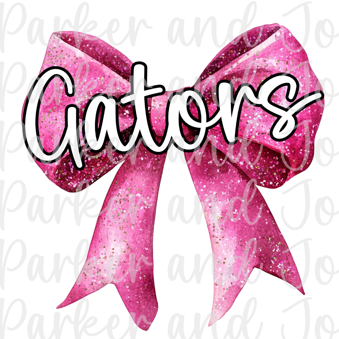 Gators Pink Bow PNG File – PARKER + JO