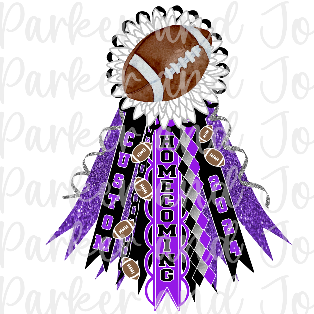 CUSTOM Homecoming Mum Purple/Black