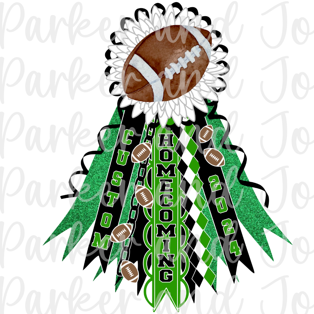 CUSTOM Homecoming Mum Green/Black