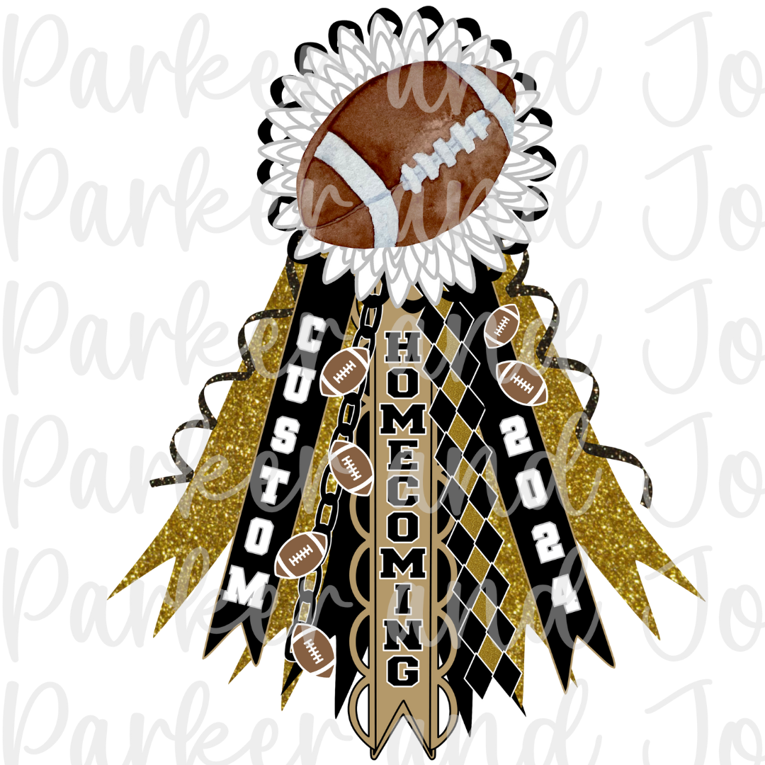 CUSTOM Homecoming Mum Black/Gold