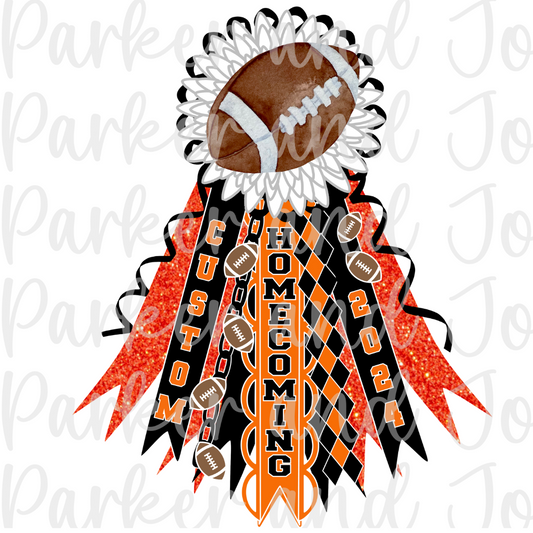 CUSTOM Homecoming Mum Orange/Black