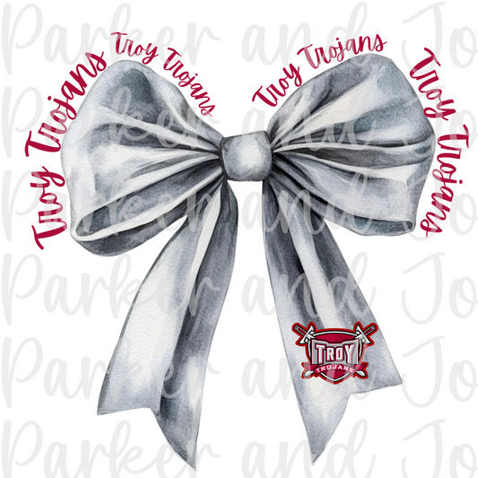 Troy Trojans Trendy Coquette Bow PNG File