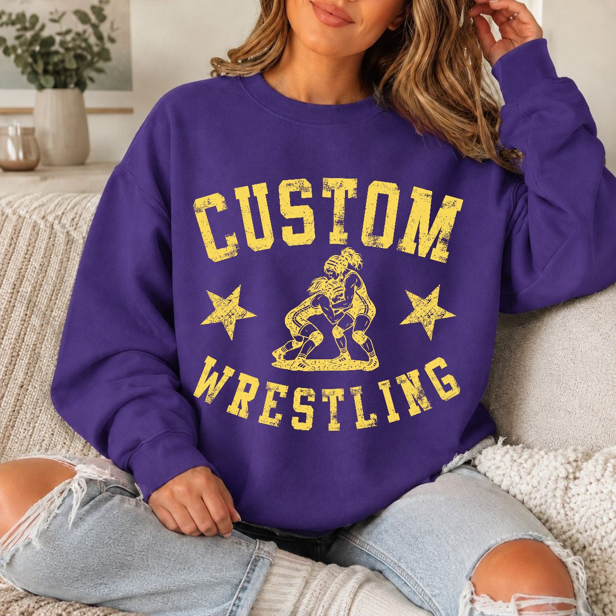 Vintage Wrestling Editable Template  | includes boys and girls versions