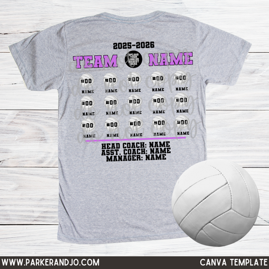 Volleyball Team Canva Template