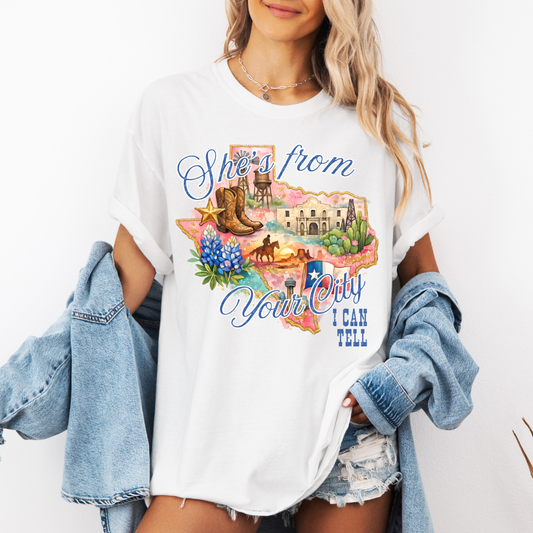 TEXAS “She’s From Your City” Editable Template