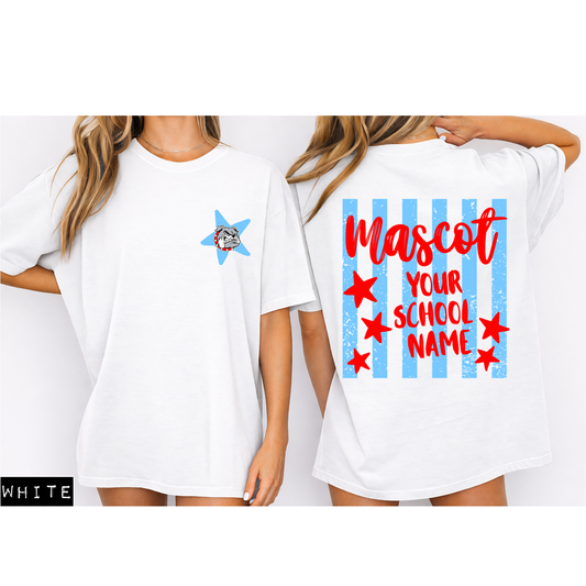 Stars and Stripes Mascot School Editable Template