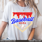 Baseball Mama Drip Blue & Red png