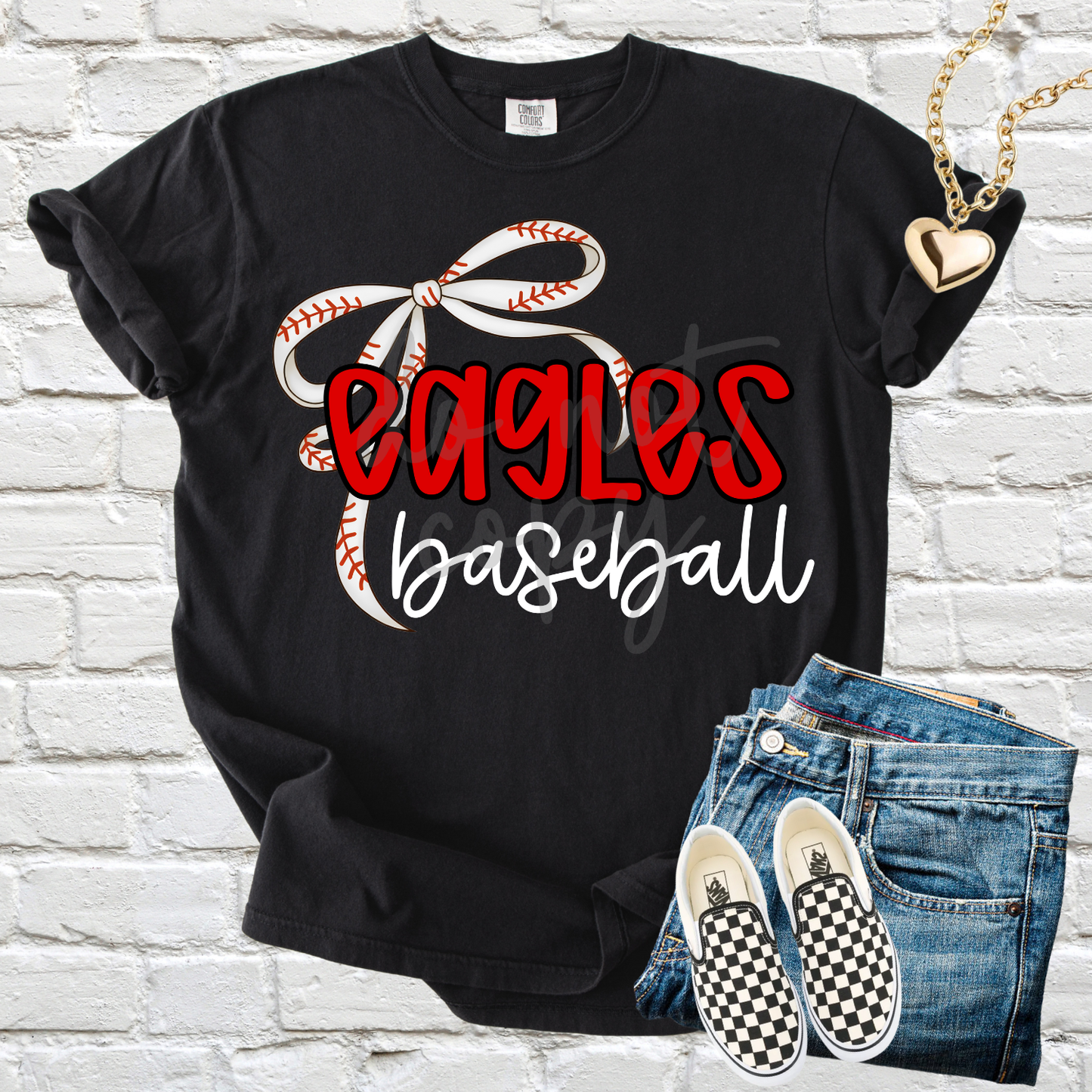 thin baseball bow editable template