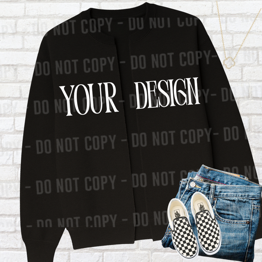 Black Split Sweatshirt Mockup