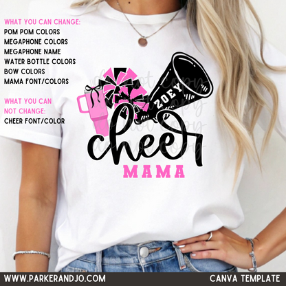 Cheer Mama Canva Template
