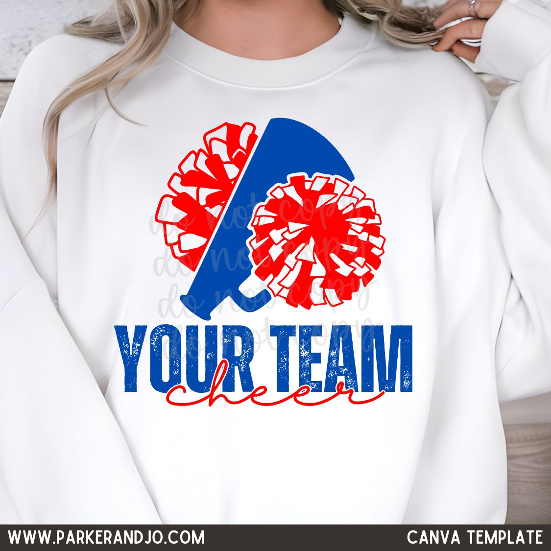 Cheer Pom Megaphone Canva Template
