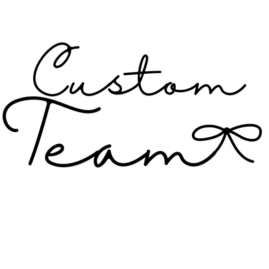 CUSTOM Team, Mascot, or School Name Dainty Bow PNG File