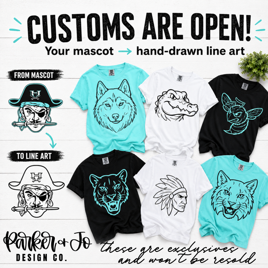 Exclusive Custom Mascot PNG - Hand Drawn Line Art