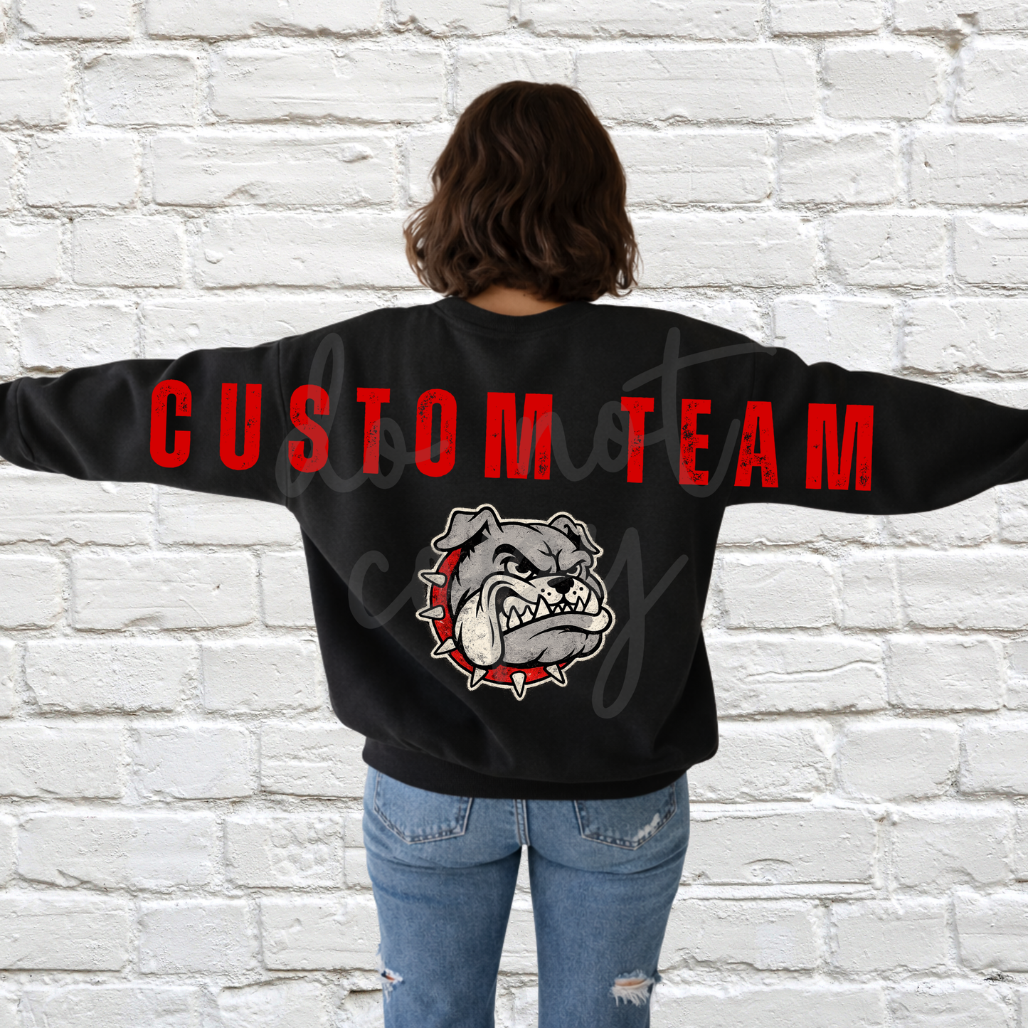 custom long distressed png (includes mascot and text, 2 pngs)