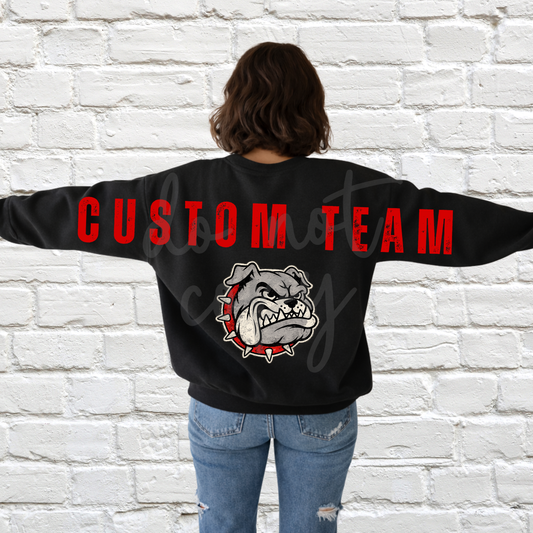 custom long distressed png (includes mascot and text, 2 pngs)