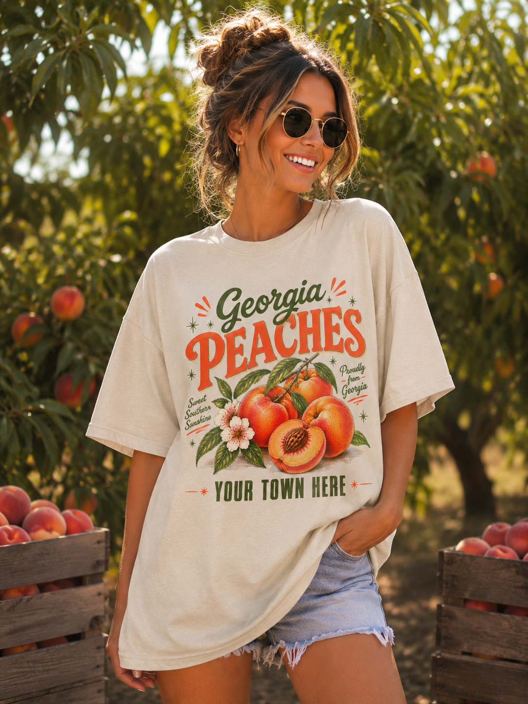 Georgia Peaches Your Town Editable Template