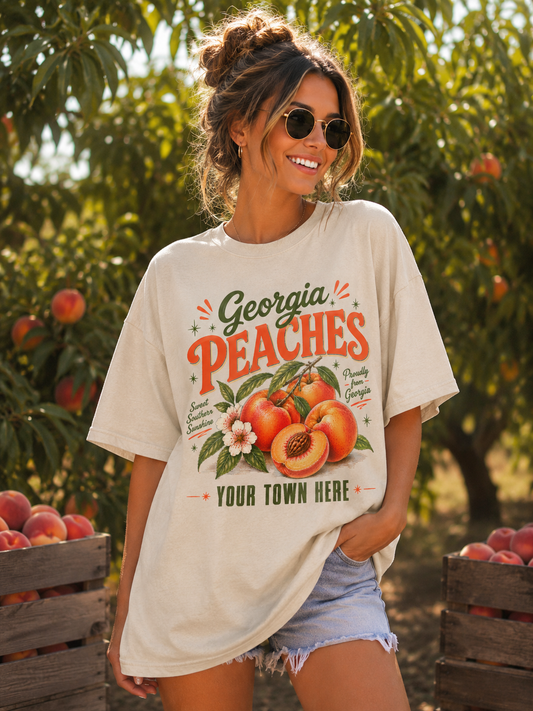 Georgia Peaches Your Town Editable Template