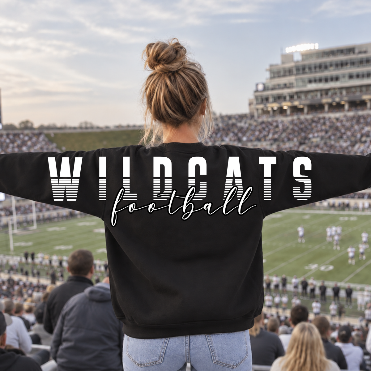 Striped Text Big Back Across the back Editable Template | *blank mockup included