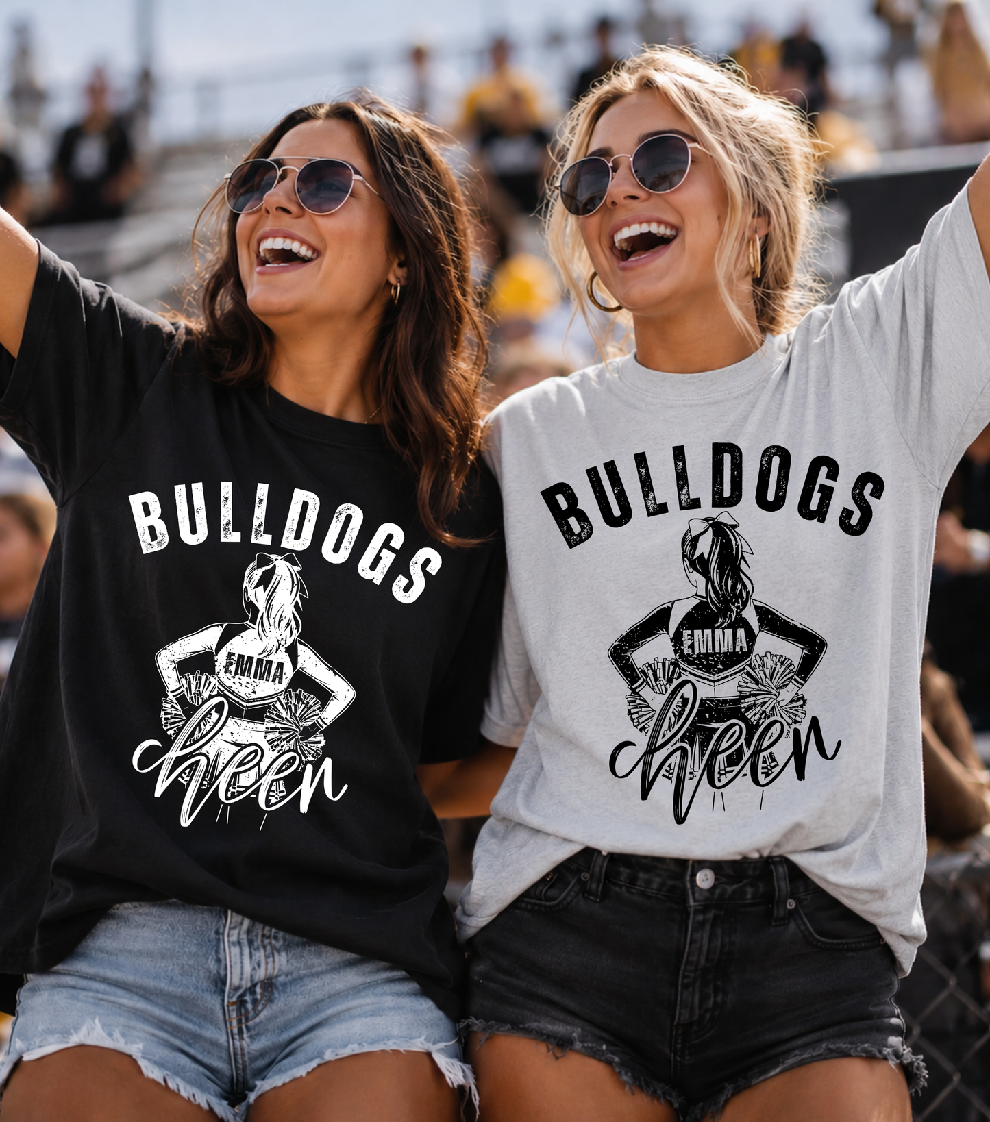 cheer distressed editable template | *blank mockup included