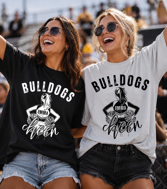 cheer distressed editable template | *blank mockup included